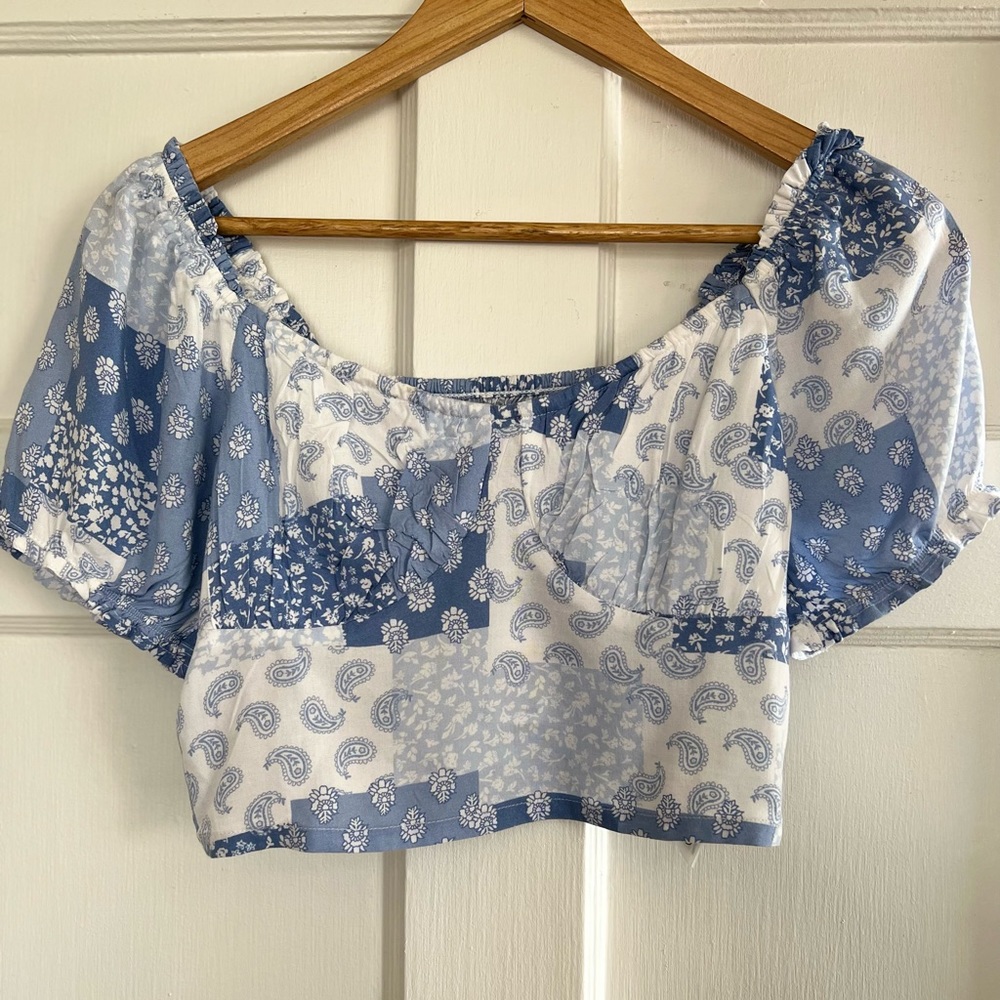 Hollister Paisley Crop Top